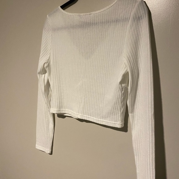 NEW SHEIN White Long Sleeve Top - Picture 3 of 4